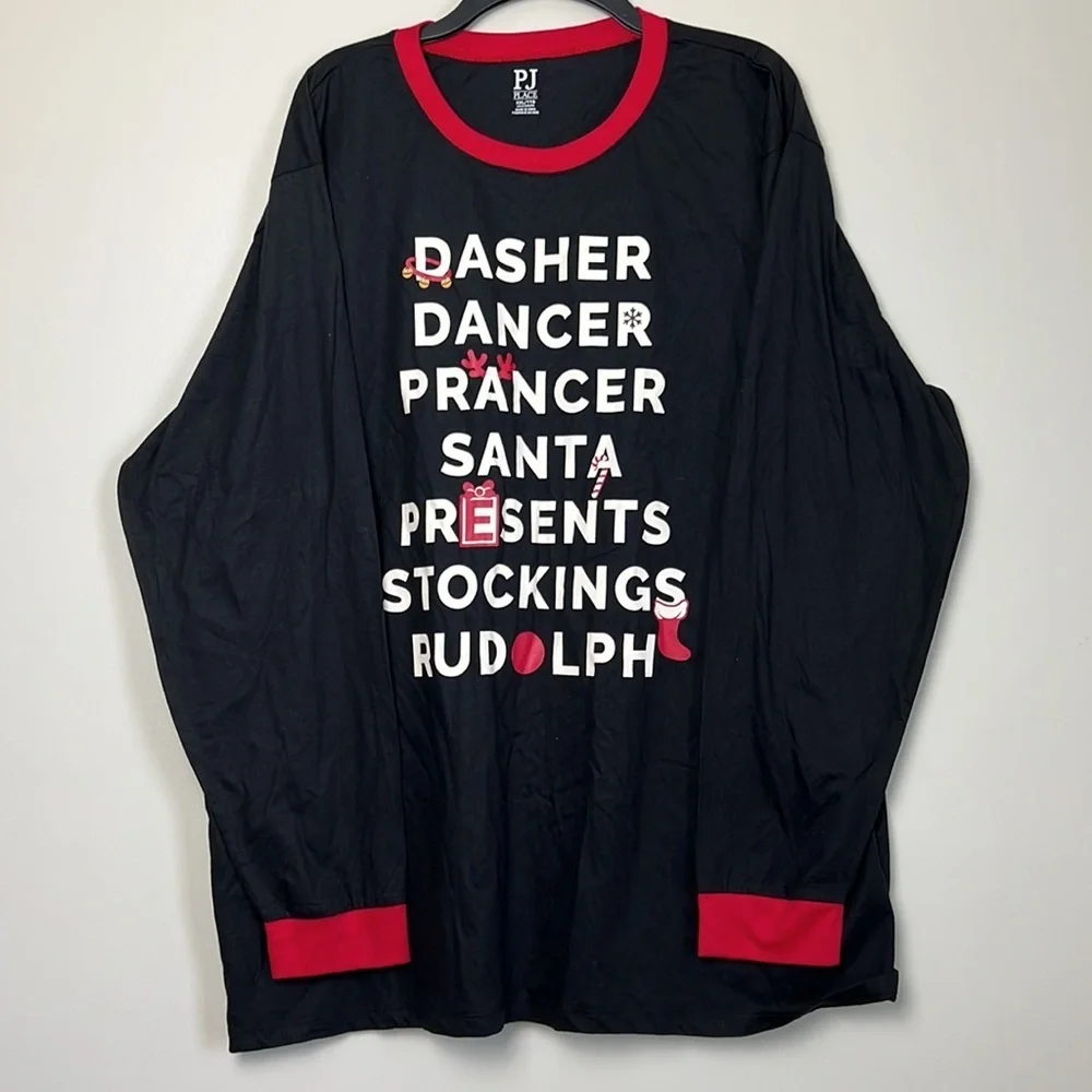 The PJ Place Christmas Oversized Pajama Top in Size XXL Unisex Family Pajama top - Picture 3 of 7